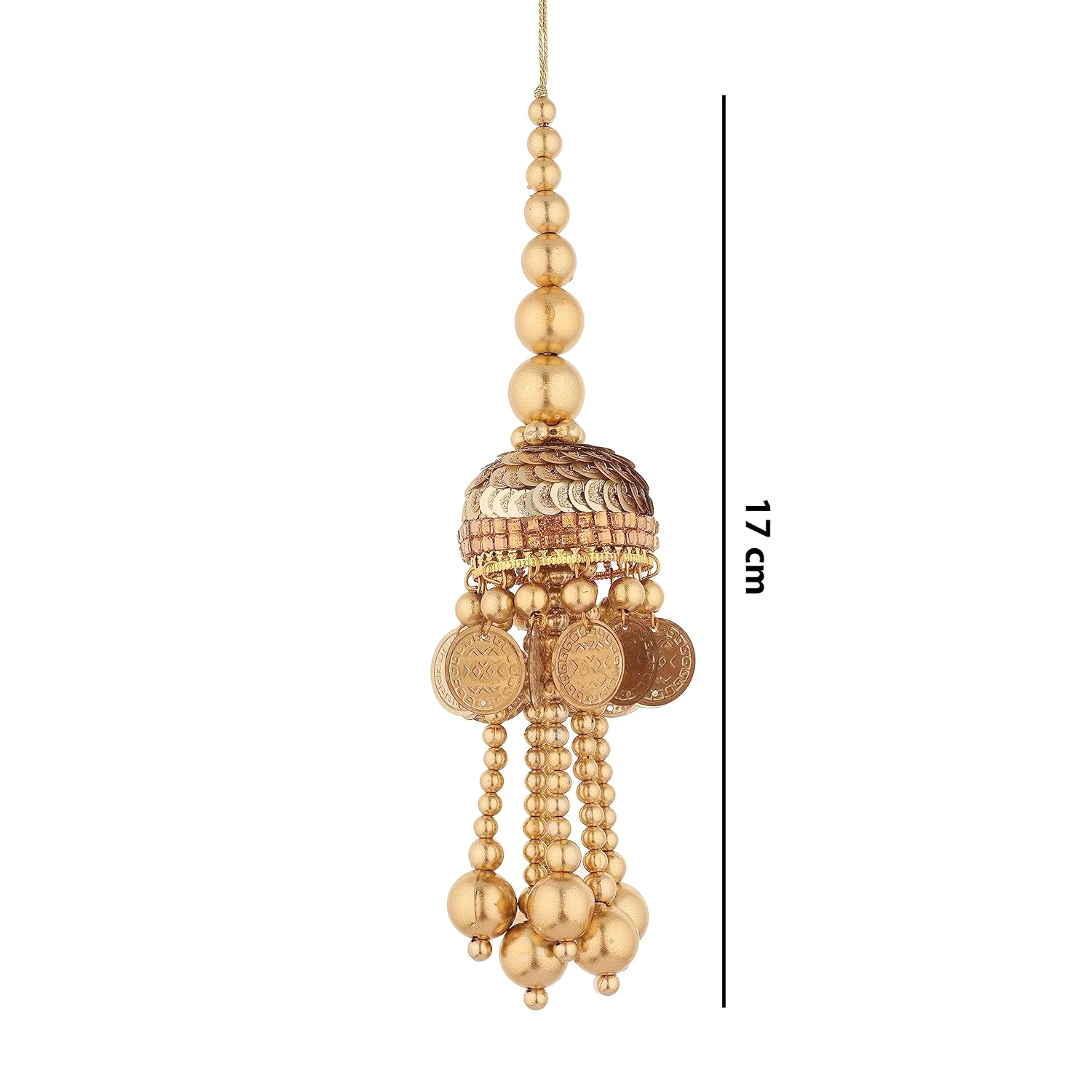 M S ZARIWALA Beautiful Golden Triangle Sipi Pipe Latkan for Indian Dresses for Kurties,Gowns Dresses Pair of 2